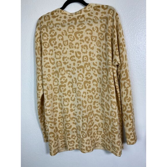 Andrée By Unit Women's Leopard Print Cardigan Sweater Plus Size 3X Button-Up - Picture 12 of 13